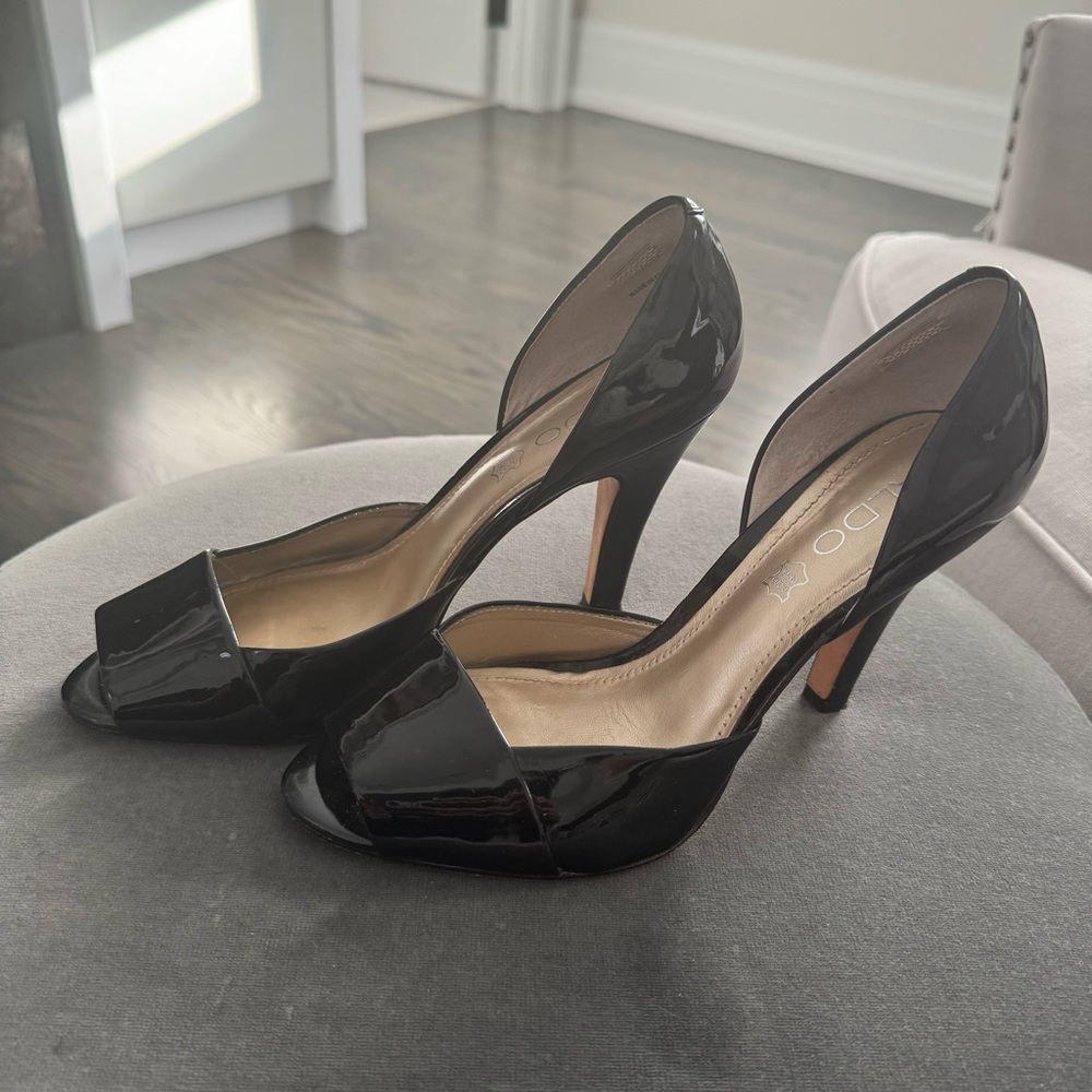 Patent leather heels